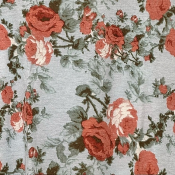 LulaRoe Irma Tunic Short Sleeve Rose Soft Light Blue White Red XXS-XS 00-0 - Picture 6 of 13